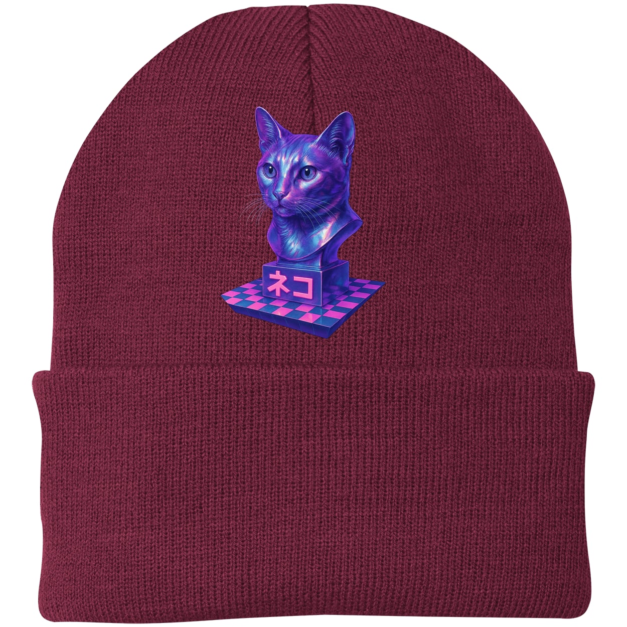 CP90 Port & Company Knit Beanie - Maroon