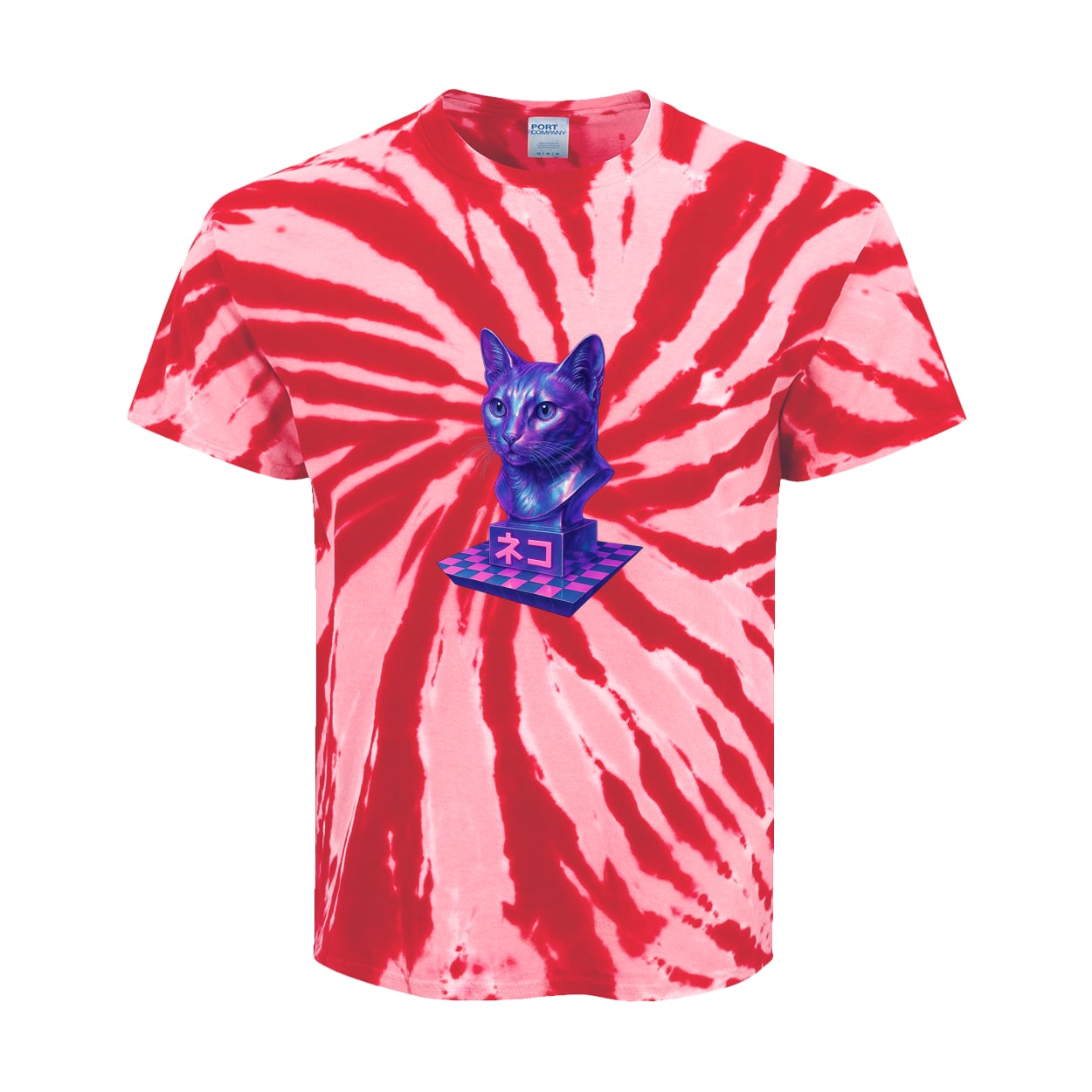 PC147Y Port & Company Kids Tie-Dye Tee - Red
