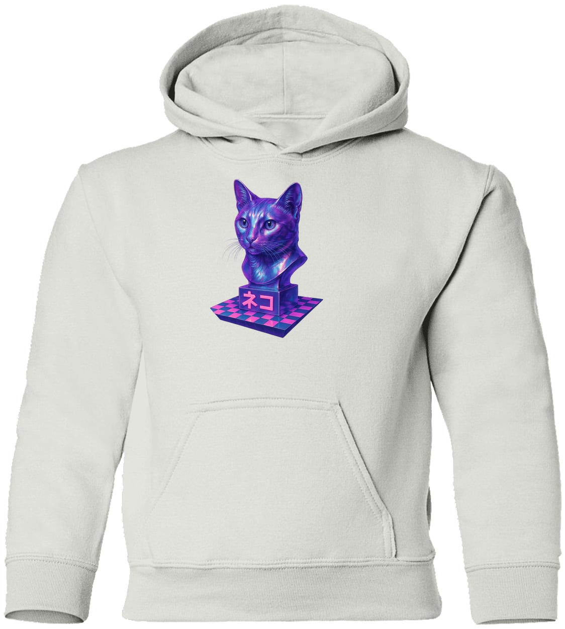 G185B Gildan Youth Pullover Hoodie - White