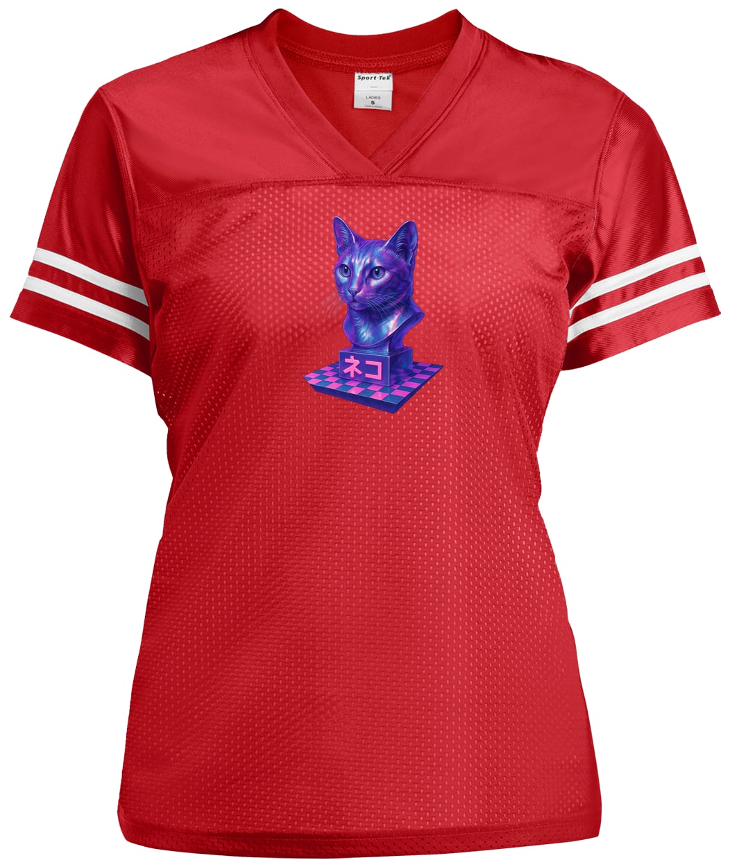 LST307 Sport-Tek Ladies' Replica Jersey - True Red/White