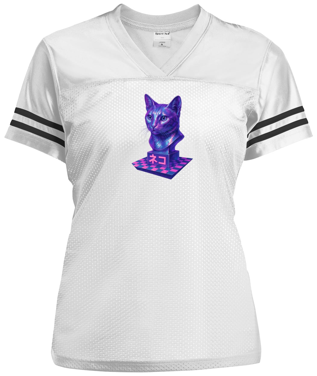 LST307 Sport-Tek Ladies' Replica Jersey - White/Black