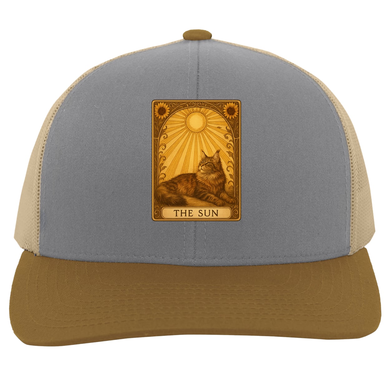 104C Trucker Snap Back - Heather/Beige/Amber