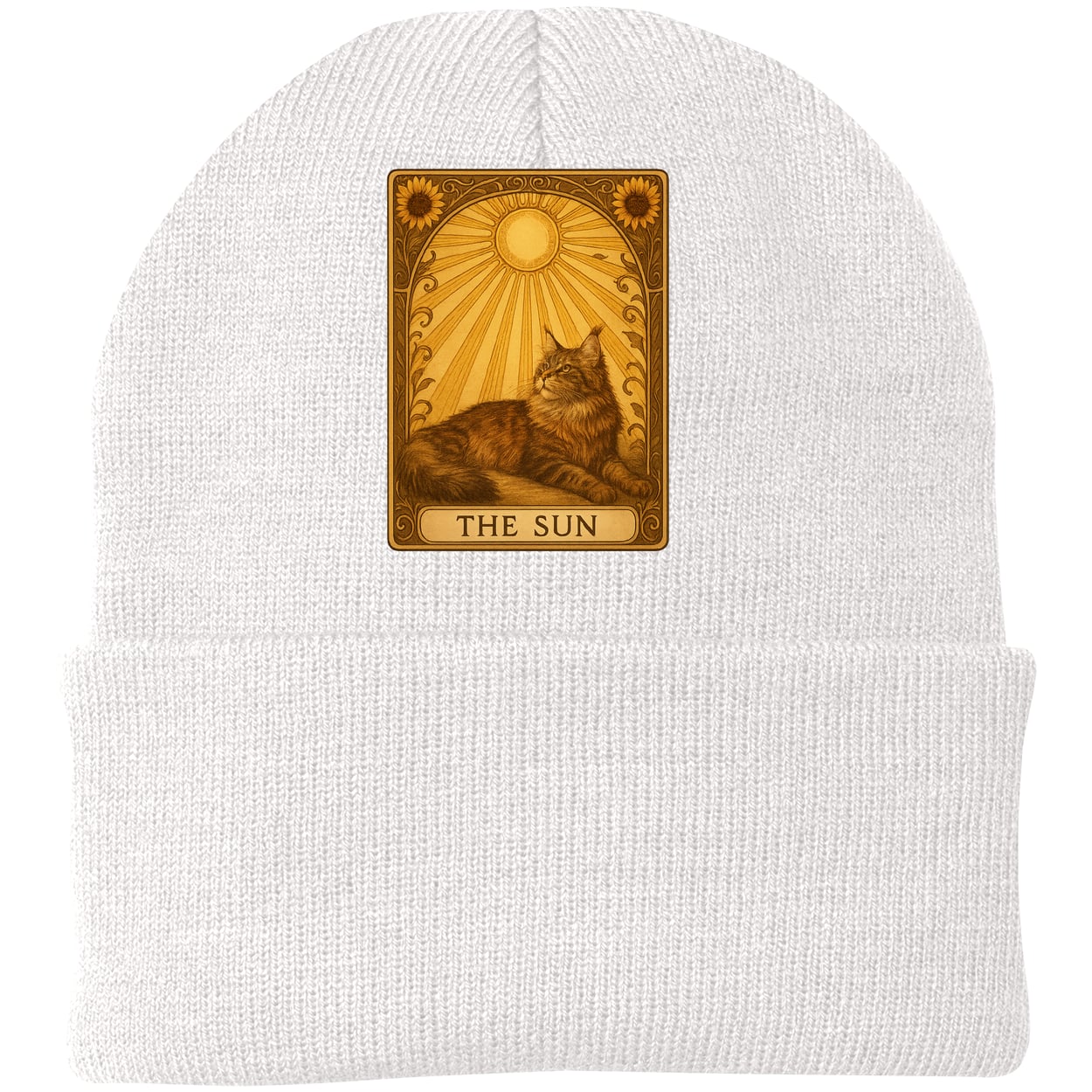 CP90 Port & Company Knit Beanie - White