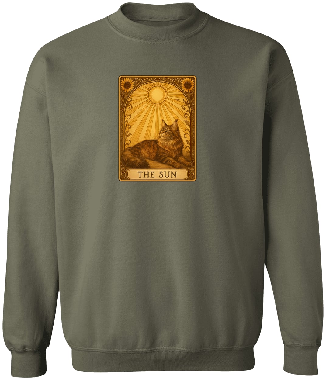 G180 Gildan Crewneck Pullover Sweatshirt - Military Green
