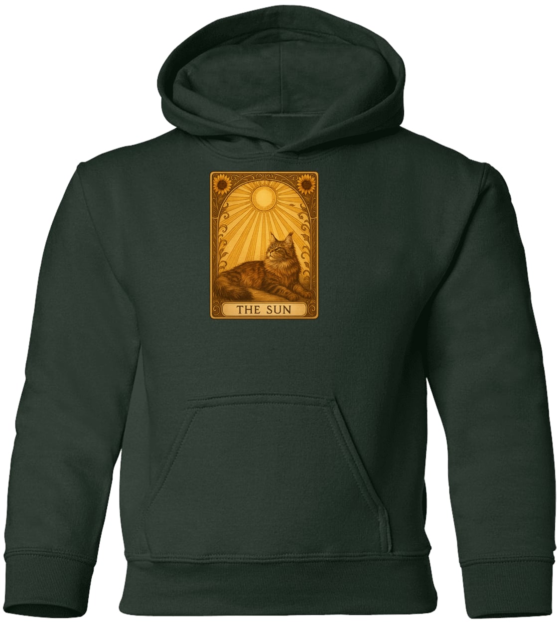 G185B Gildan Youth Pullover Hoodie - Forest Green