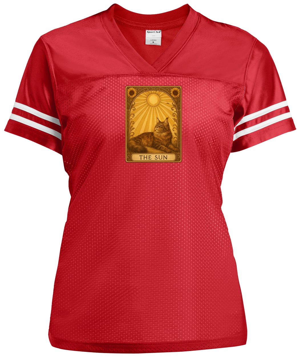 LST307 Sport-Tek Ladies' Replica Jersey - True Red/White