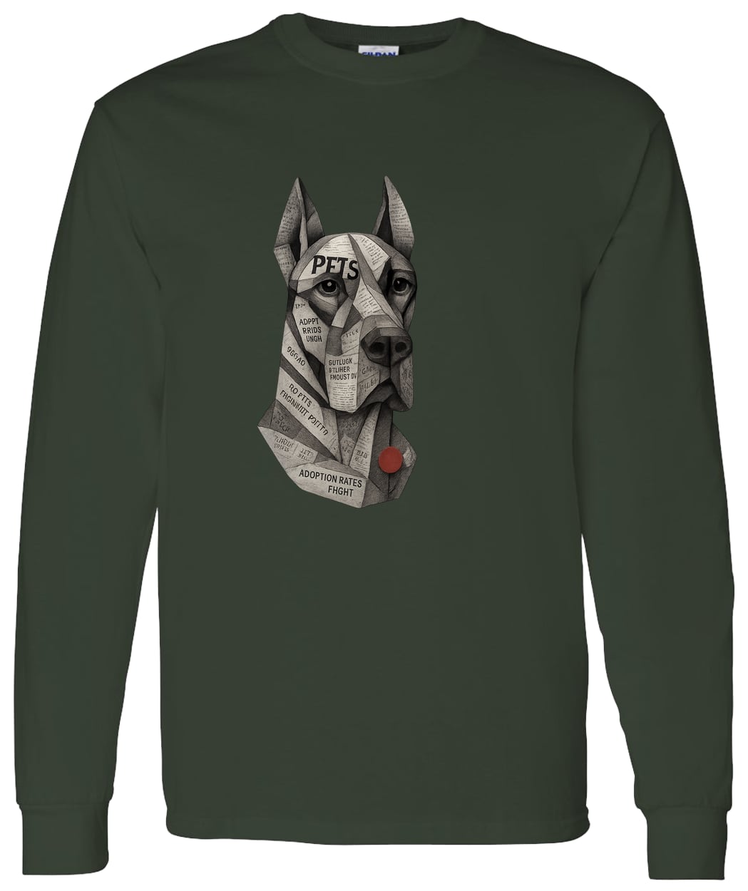 G540 LS T-Shirt 5.3 oz. - Forest Green