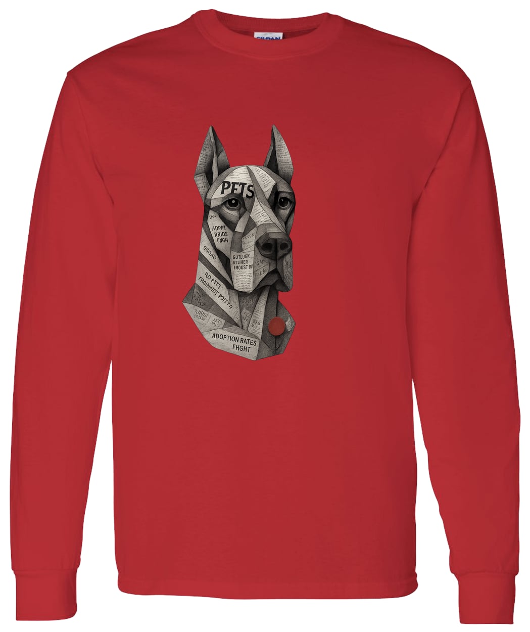 G540 LS T-Shirt 5.3 oz. - Red