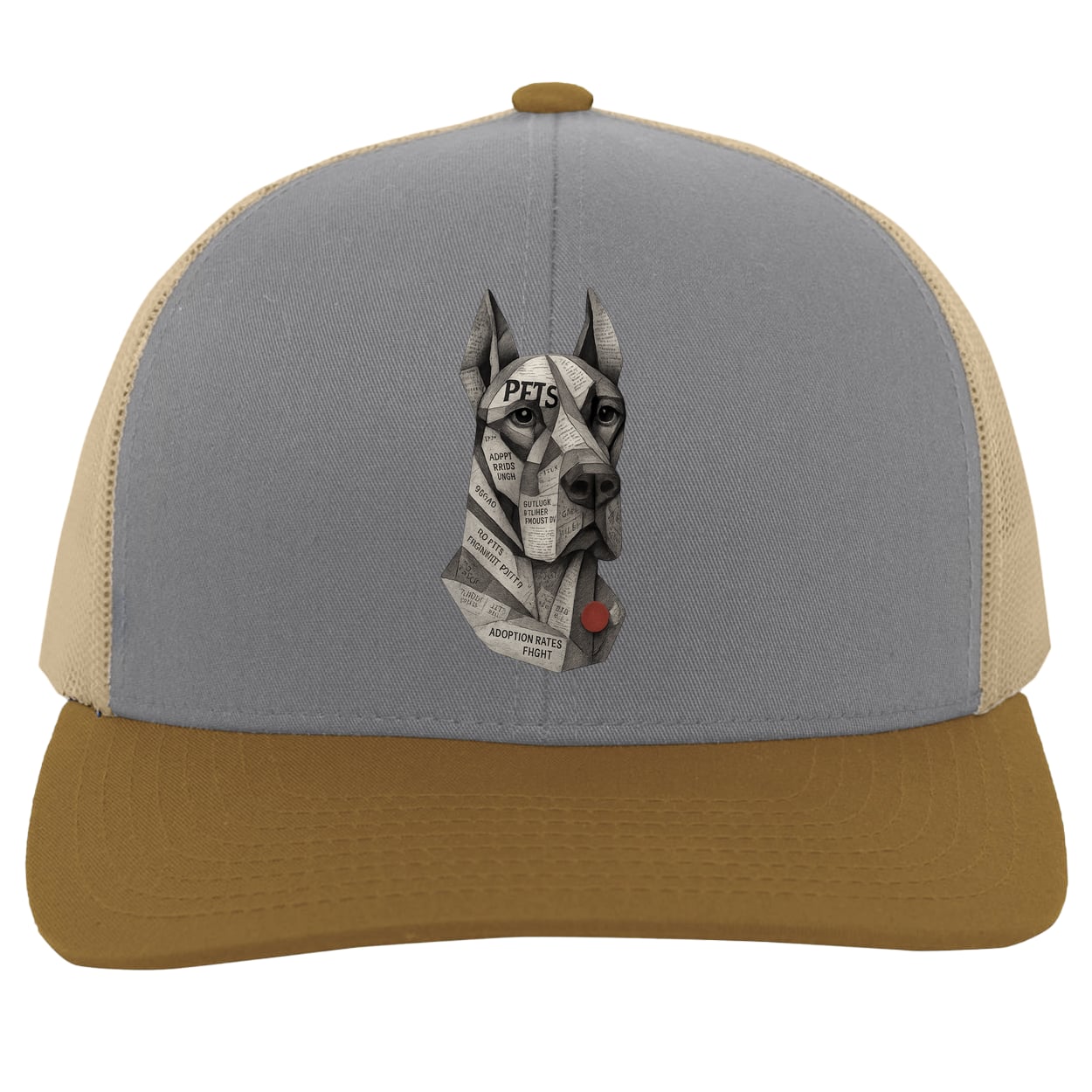104C Trucker Snap Back - Heather/Beige/Amber