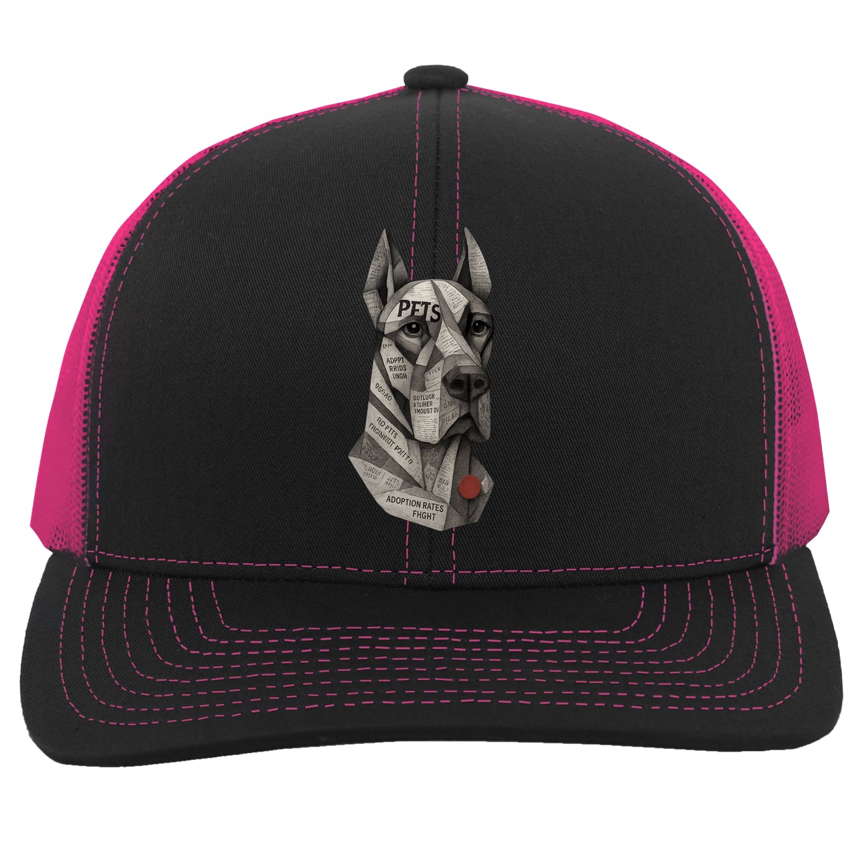 104C Trucker Snap Back - Black/Pink