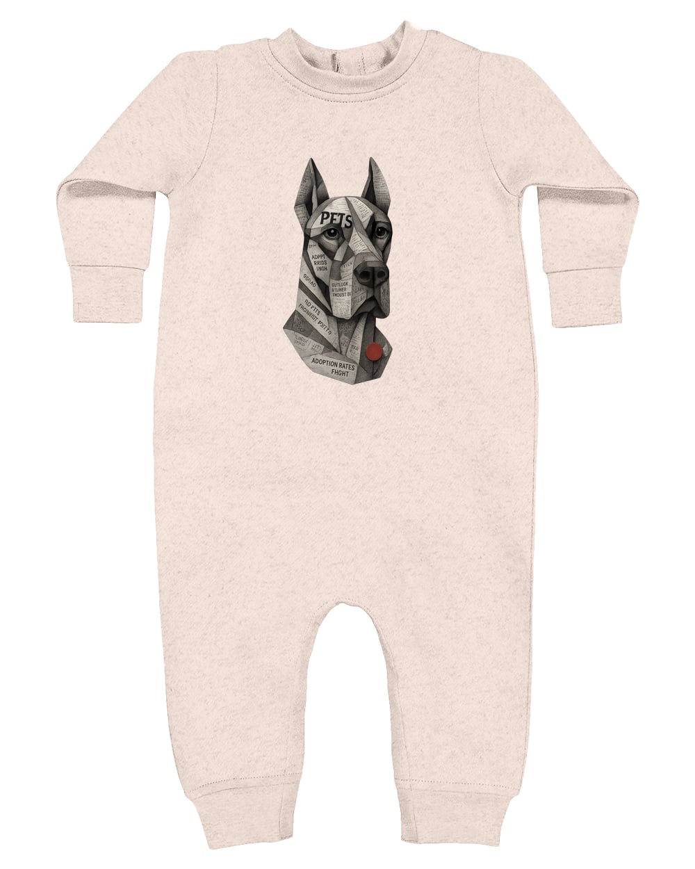 4447 Rabbit Skins Infant Fleece One-Piece Bodysuit - Natural Heather