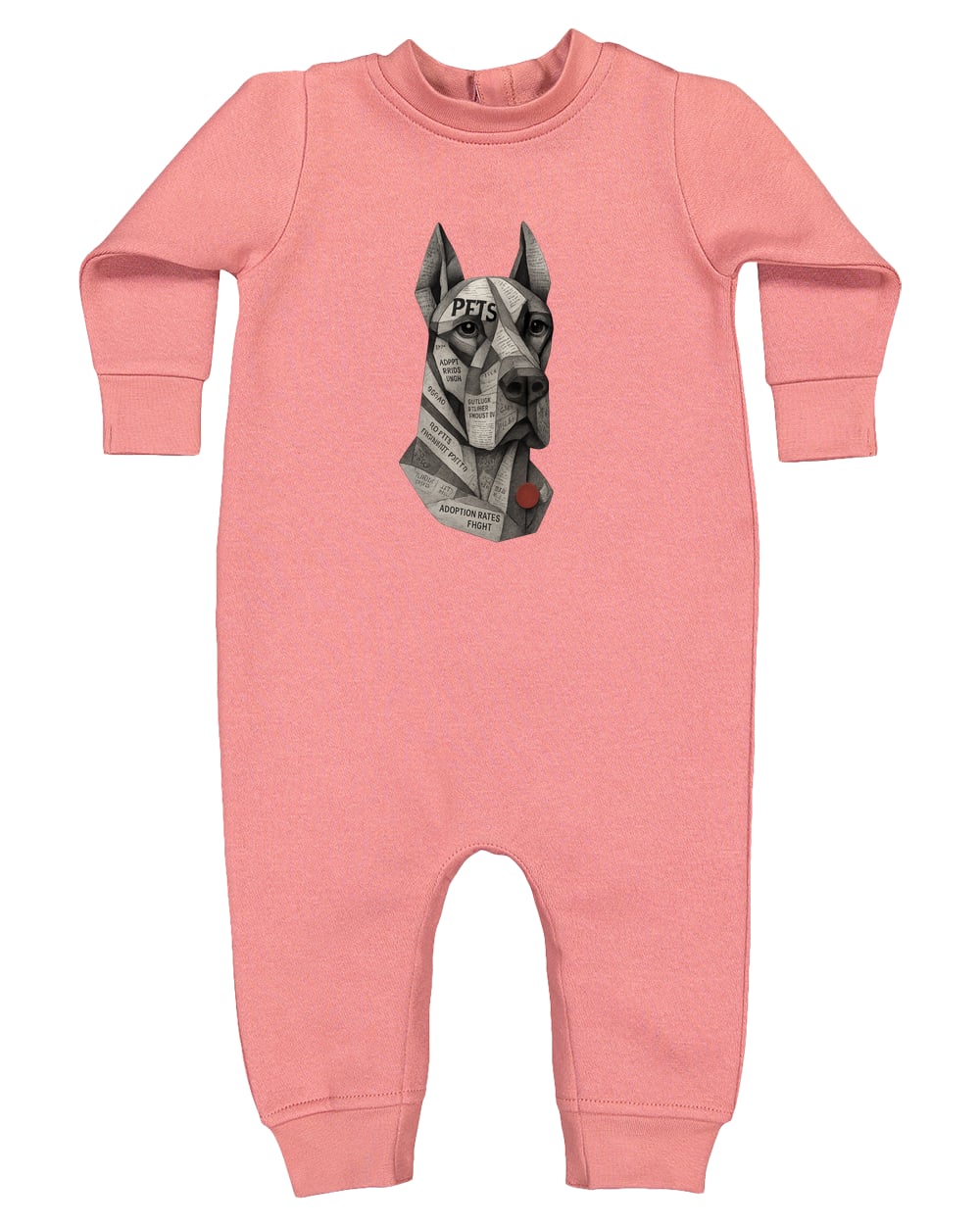 4447 Rabbit Skins Infant Fleece One-Piece Bodysuit - Mauvelous