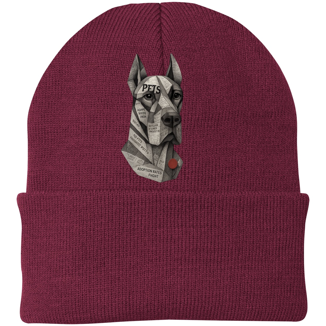 CP90 Port & Company Knit Beanie - Maroon