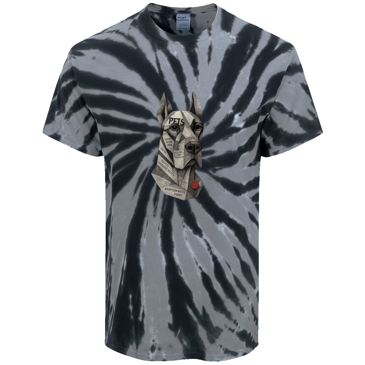 PC147 Port & Company Tie-Dye Tee - Black