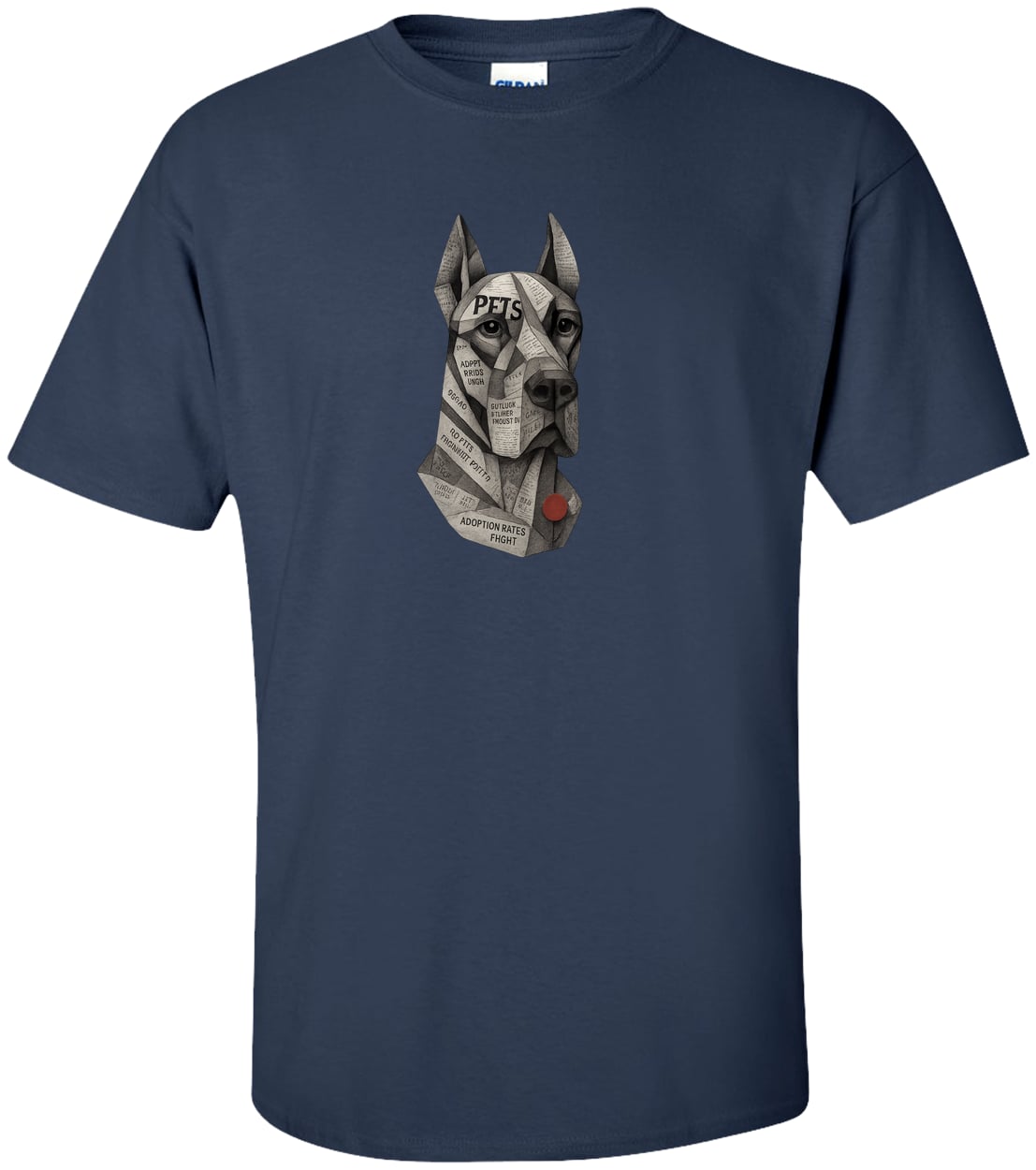 G200T Gildan Mens Tall Ultra Cotton Tee - Navy