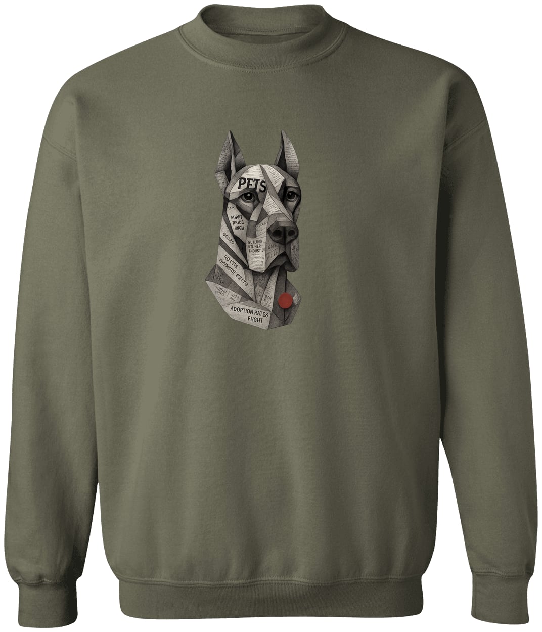 G180 Gildan Crewneck Pullover Sweatshirt - Military Green