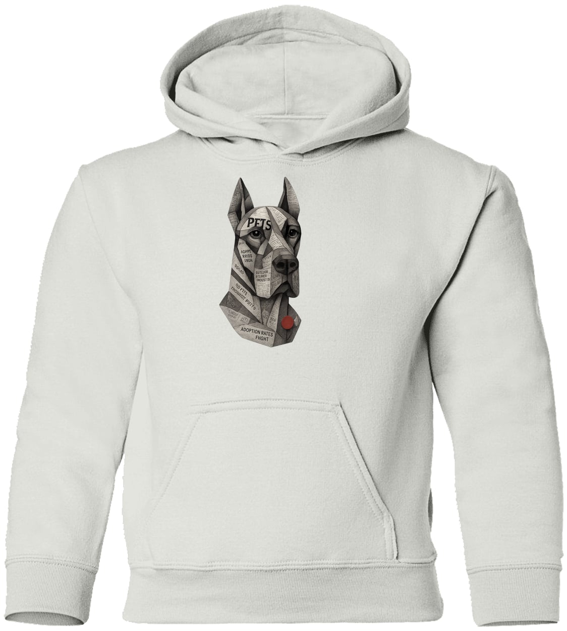 G185B Gildan Youth Pullover Hoodie - White
