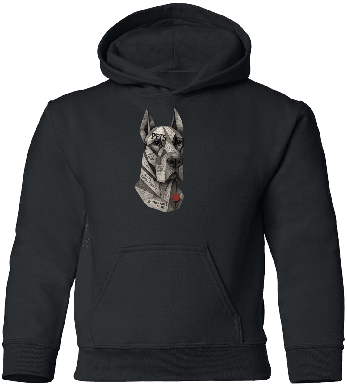 G185B Gildan Youth Pullover Hoodie - Black