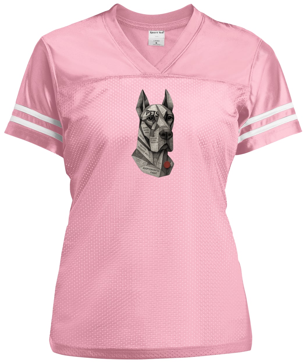 LST307 Sport-Tek Ladies' Replica Jersey - Light Pink/White