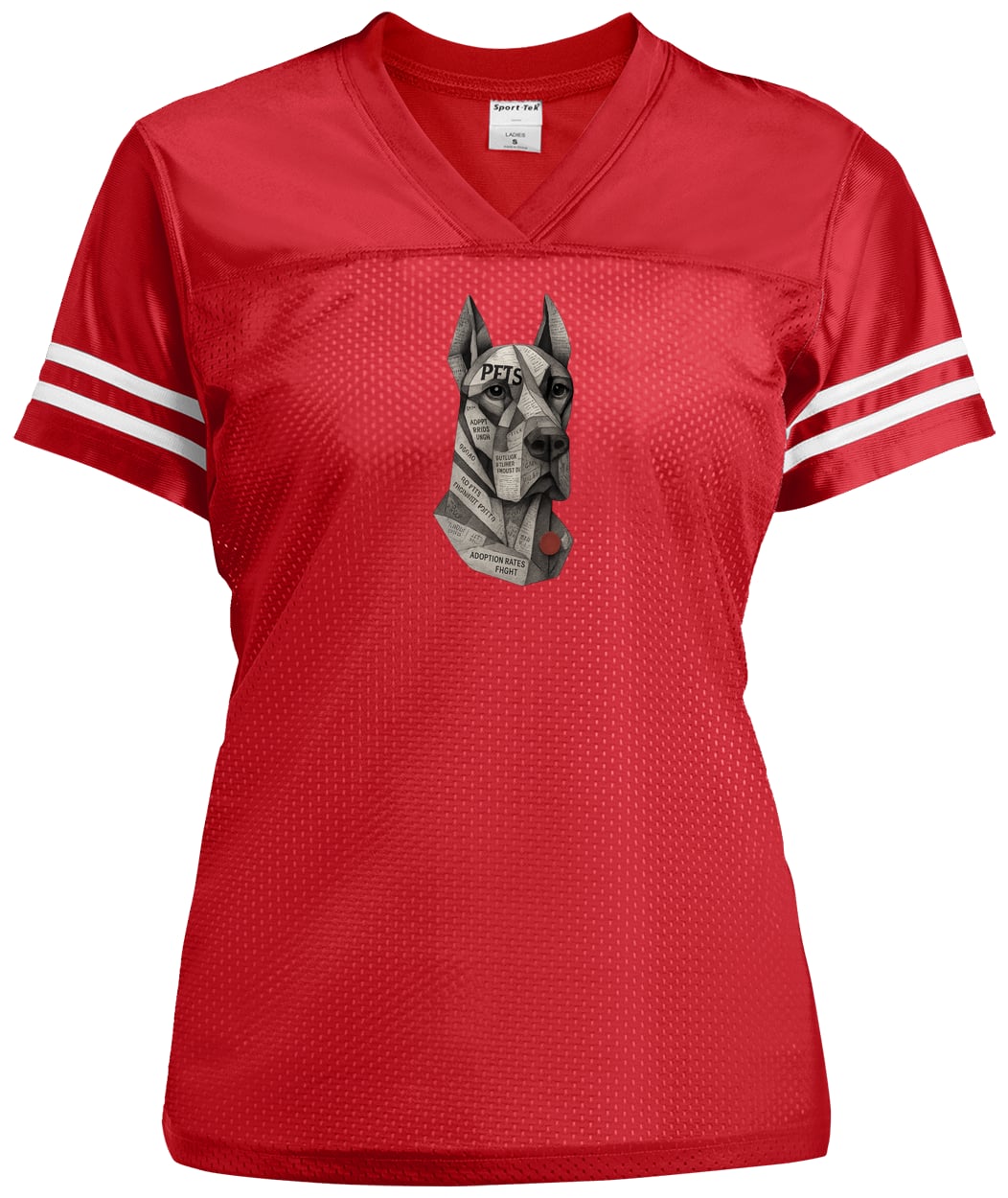 LST307 Sport-Tek Ladies' Replica Jersey - True Red/White