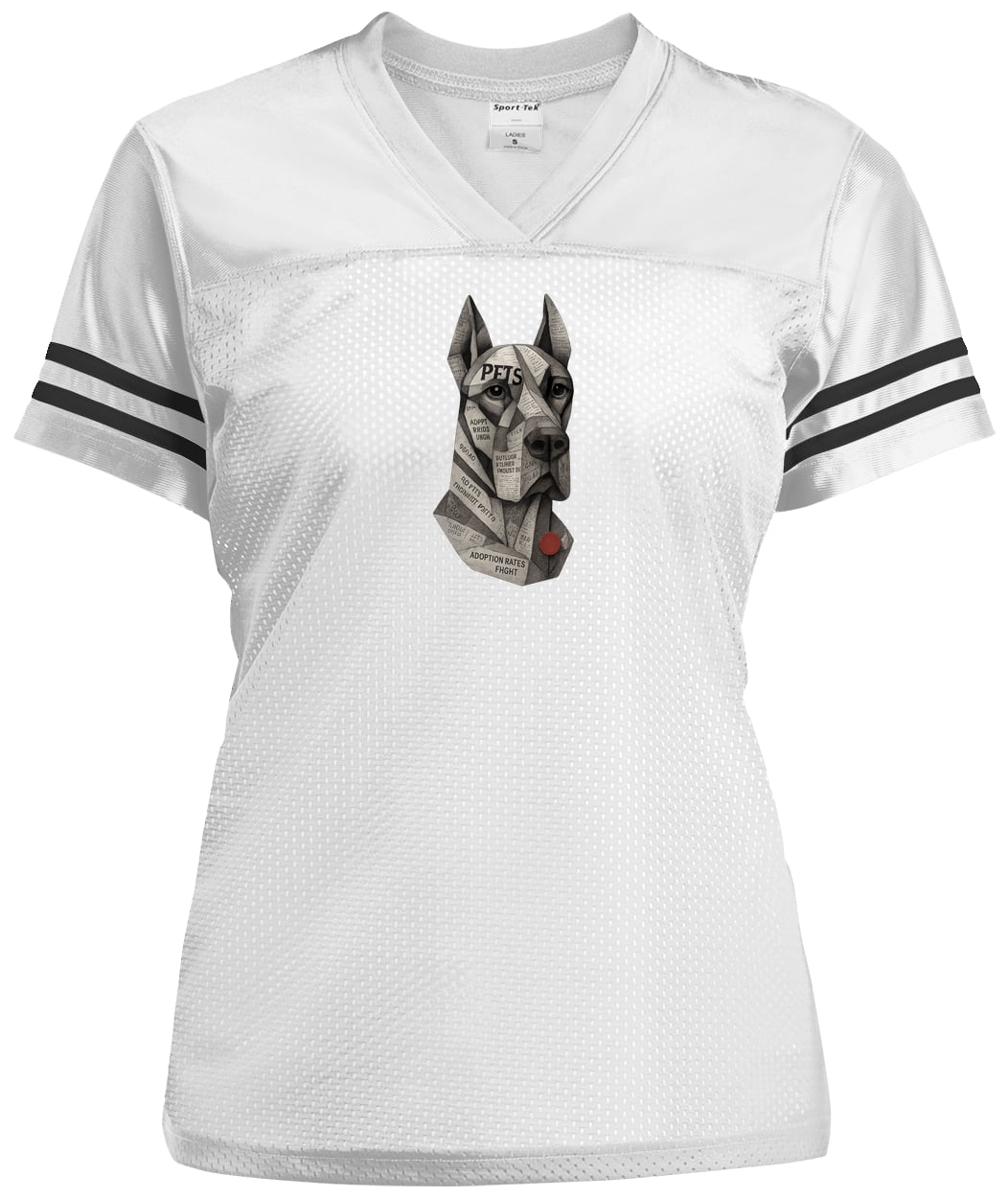 LST307 Sport-Tek Ladies' Replica Jersey - White/Black