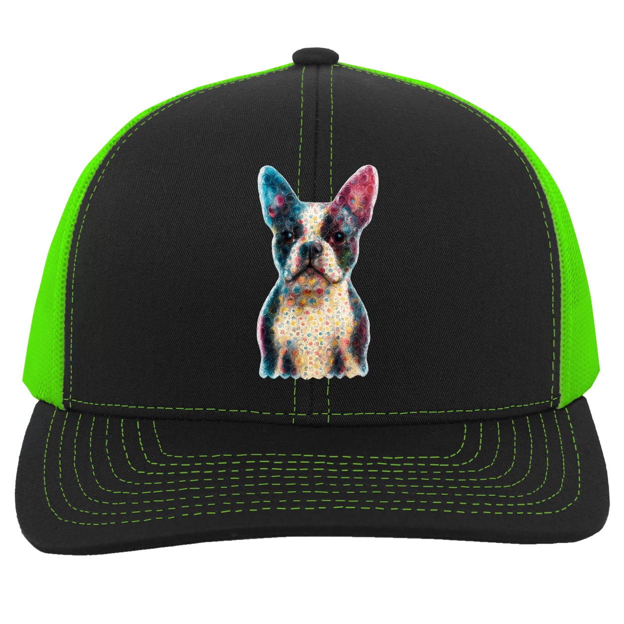 104C Trucker Snap Back - Black/Neon Green