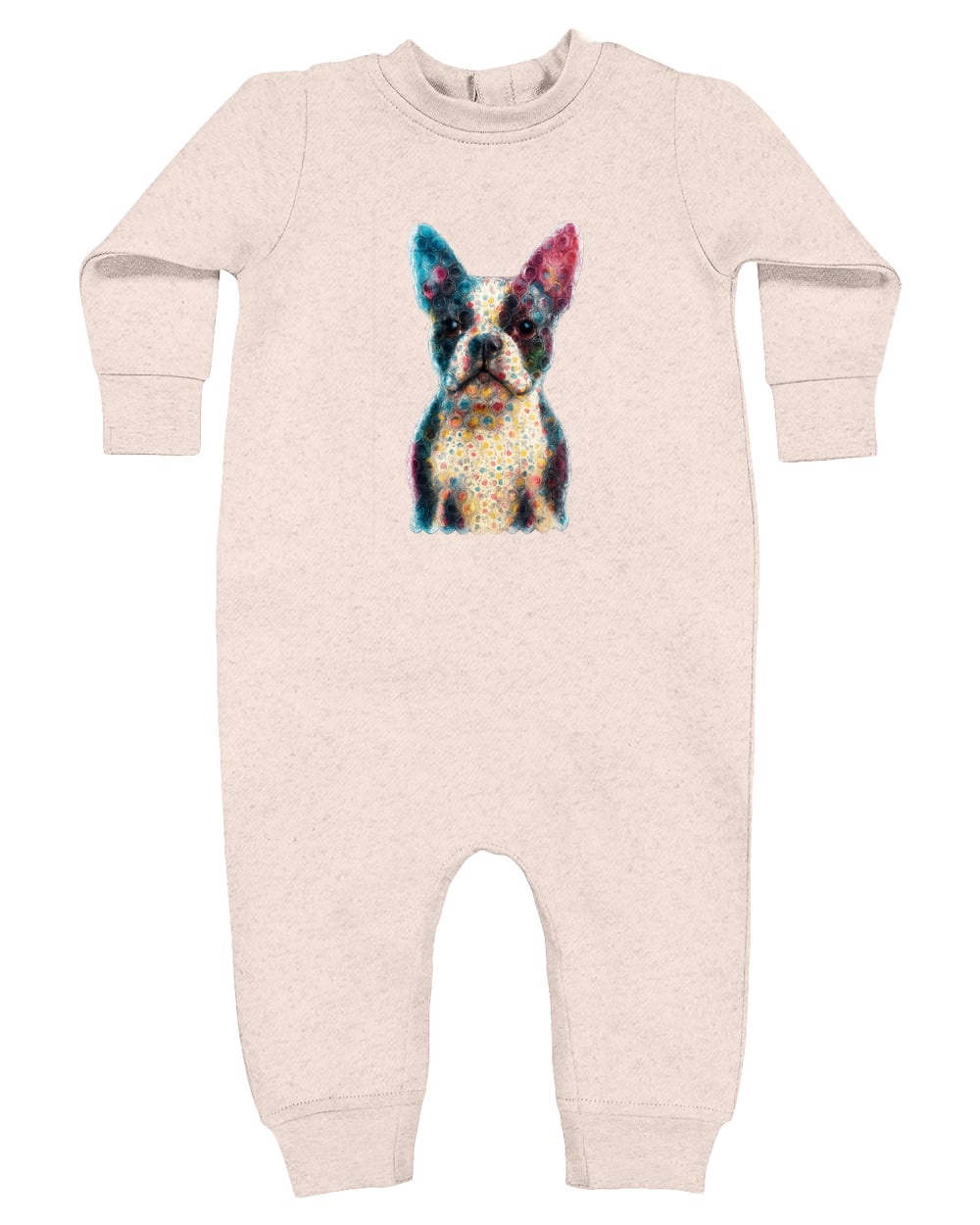 4447 Rabbit Skins Infant Fleece One-Piece Bodysuit - Natural Heather