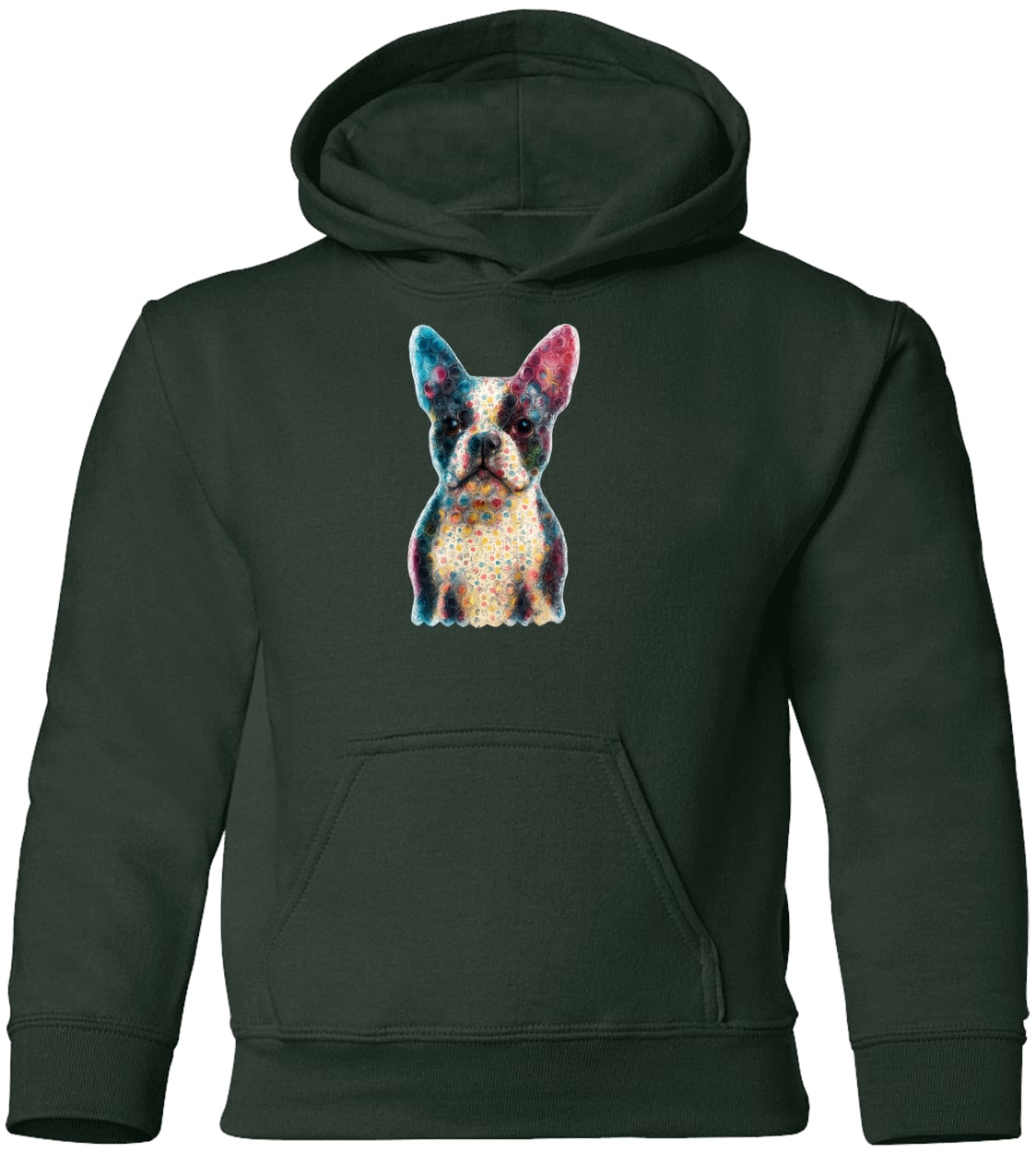 G185B Gildan Youth Pullover Hoodie - Forest Green