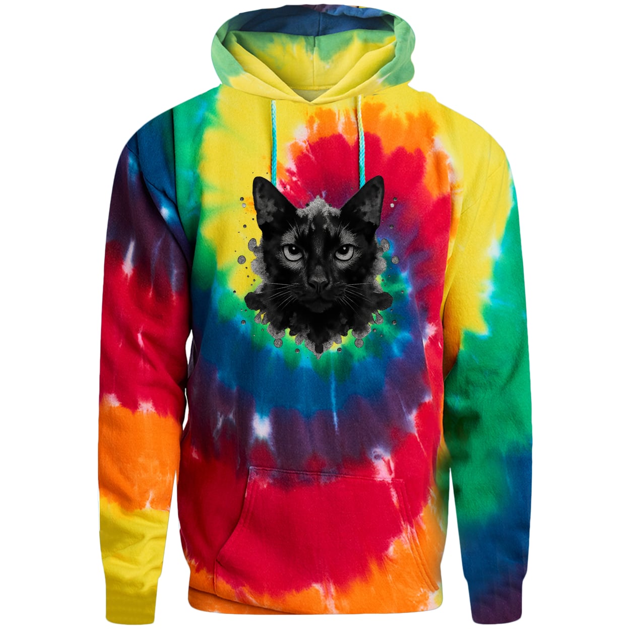 PC146 Port & Company Adult Tie-Dye Pullover Hoodie - Rainbow