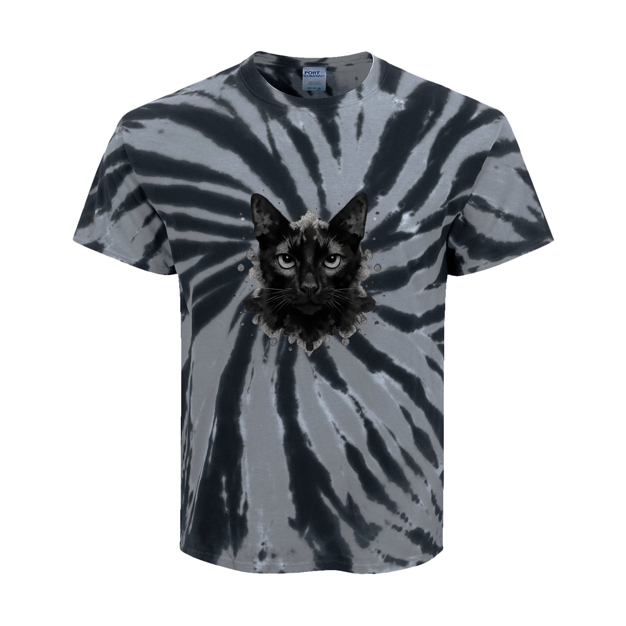 PC147Y Port & Company Kids Tie-Dye Tee - Black