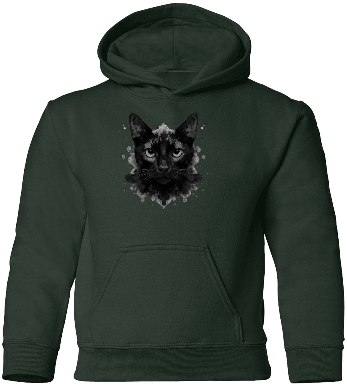 G185B Gildan Youth Pullover Hoodie - Forest Green