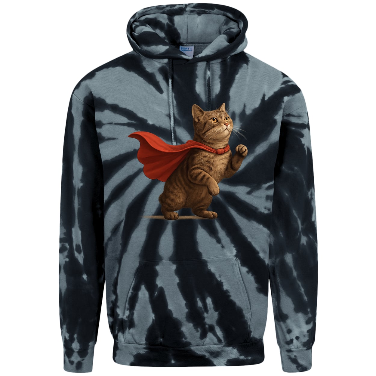 PC146 Port & Company Adult Tie-Dye Pullover Hoodie - Black