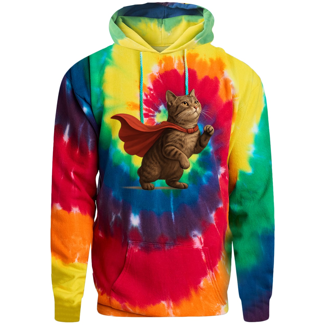 PC146 Port & Company Adult Tie-Dye Pullover Hoodie - Rainbow