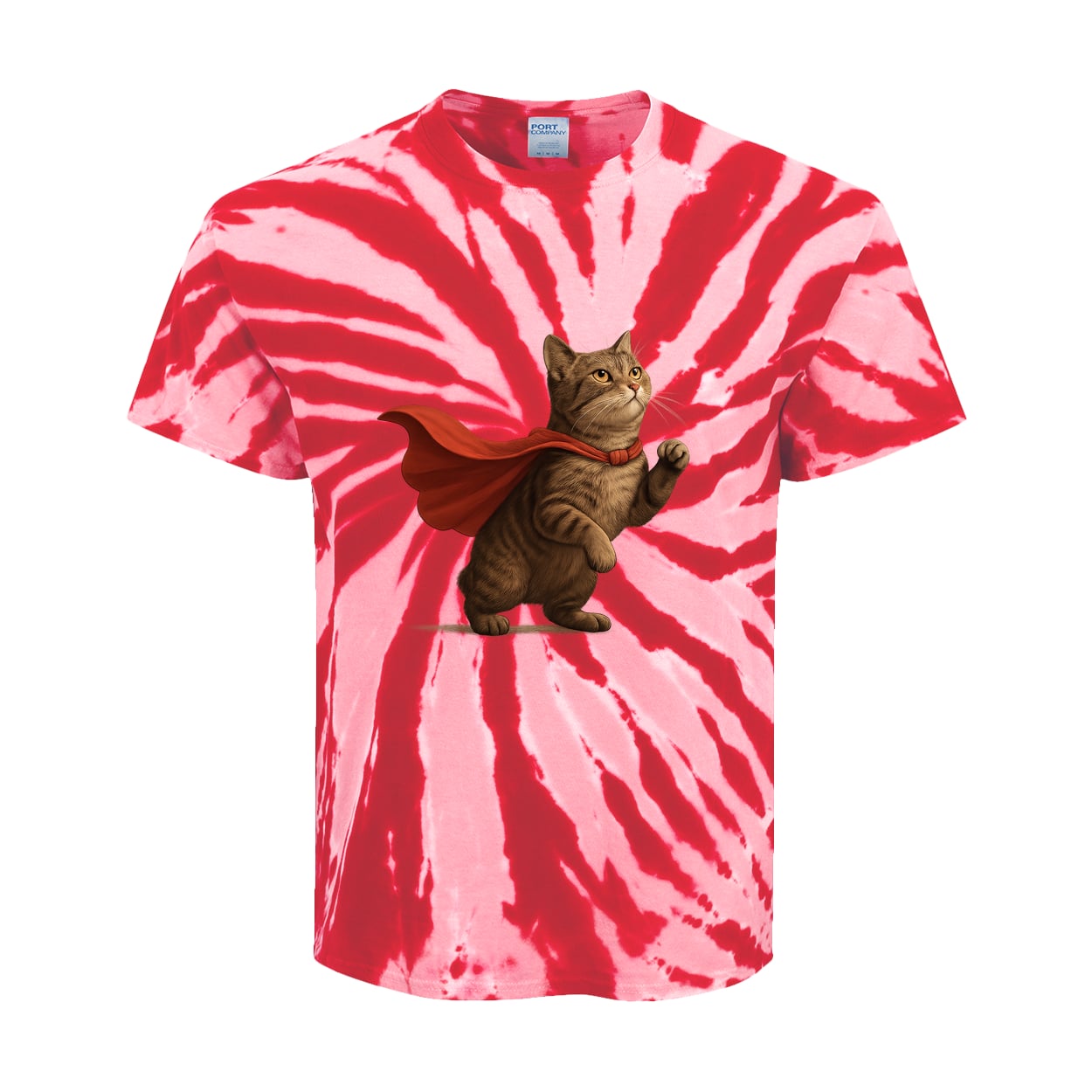 PC147Y Port & Company Kids Tie-Dye Tee - Red