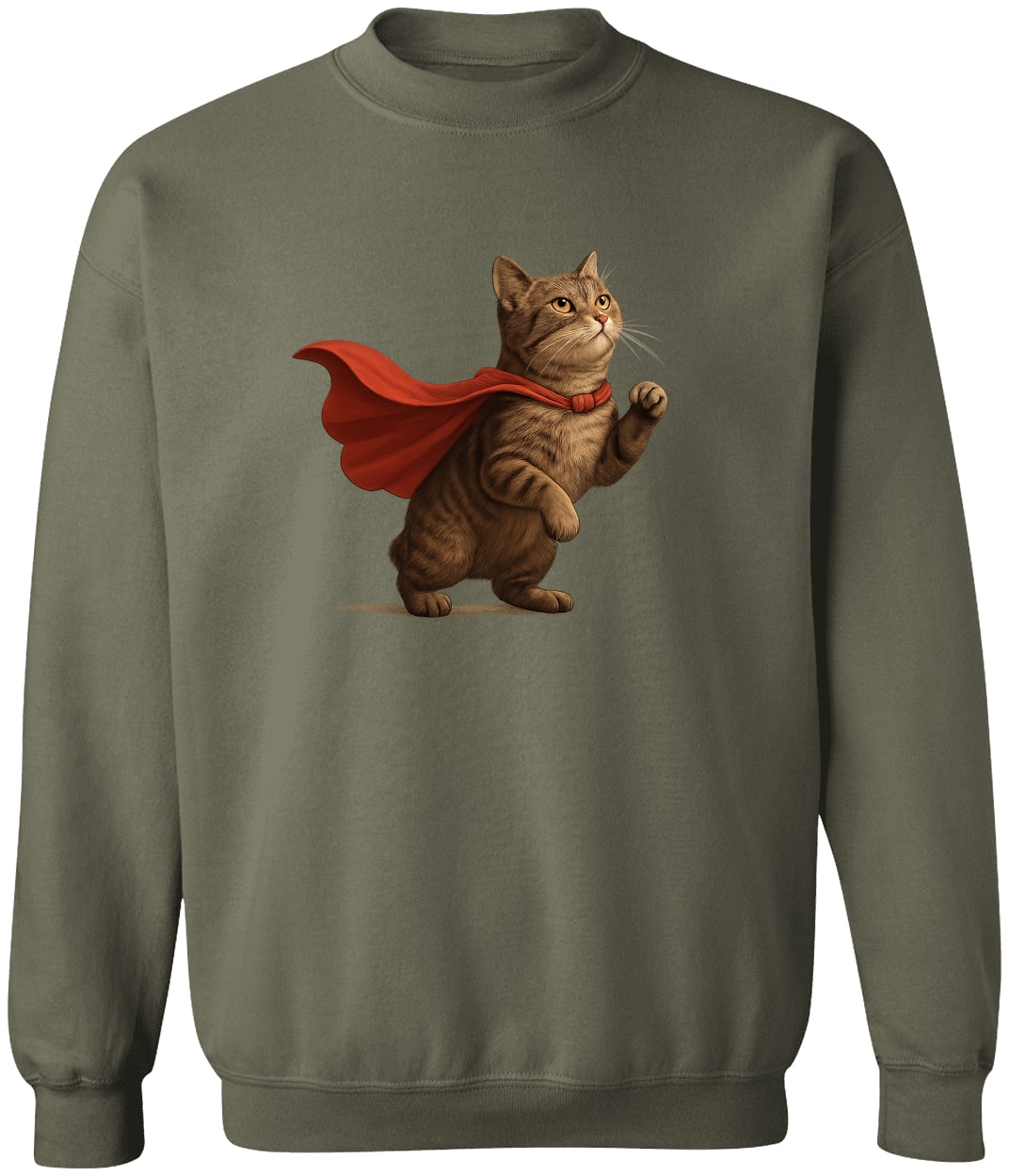 G180 Gildan Crewneck Pullover Sweatshirt - Military Green
