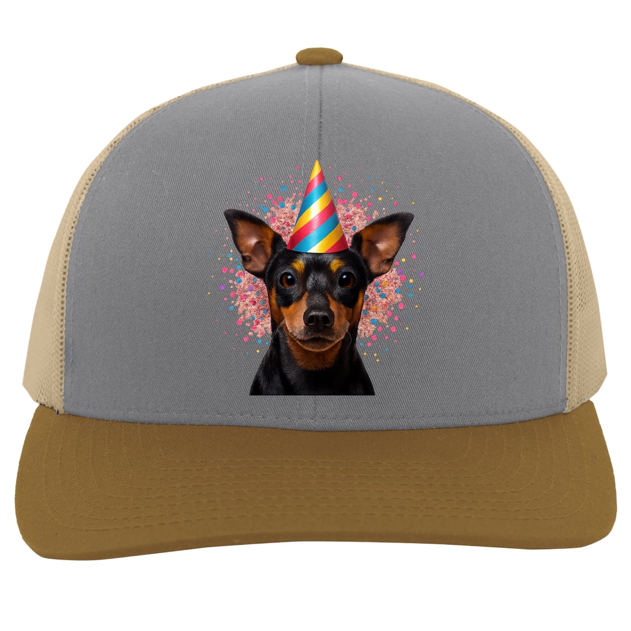 104C Trucker Snap Back - Heather/Beige/Amber