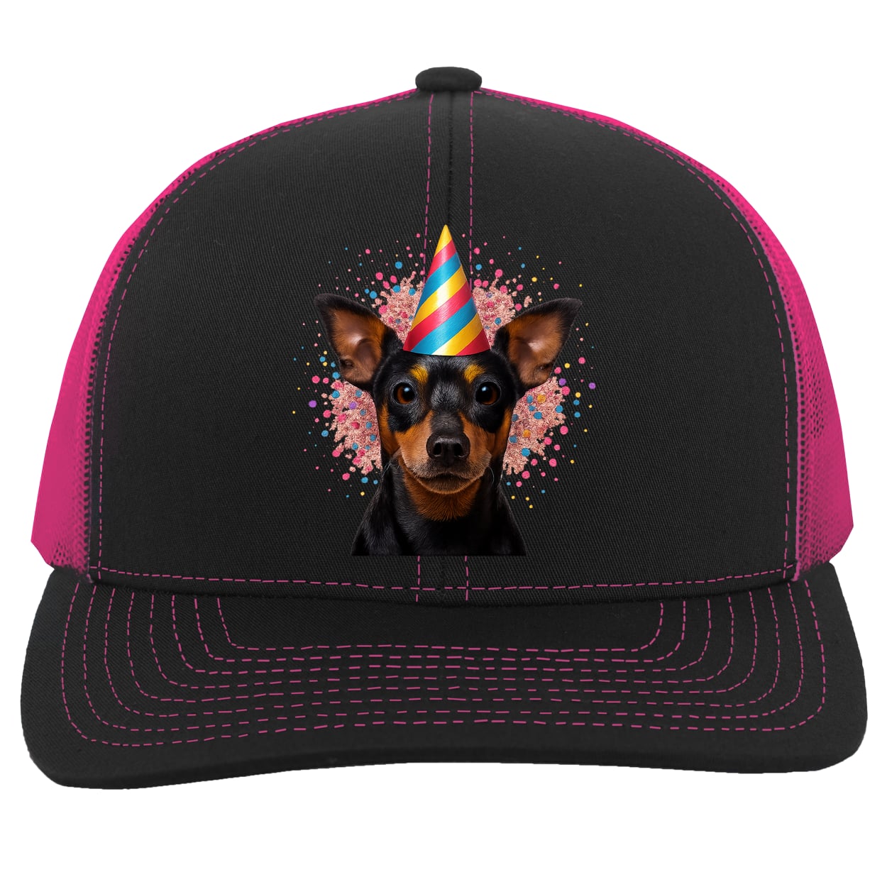 104C Trucker Snap Back - Black/Pink