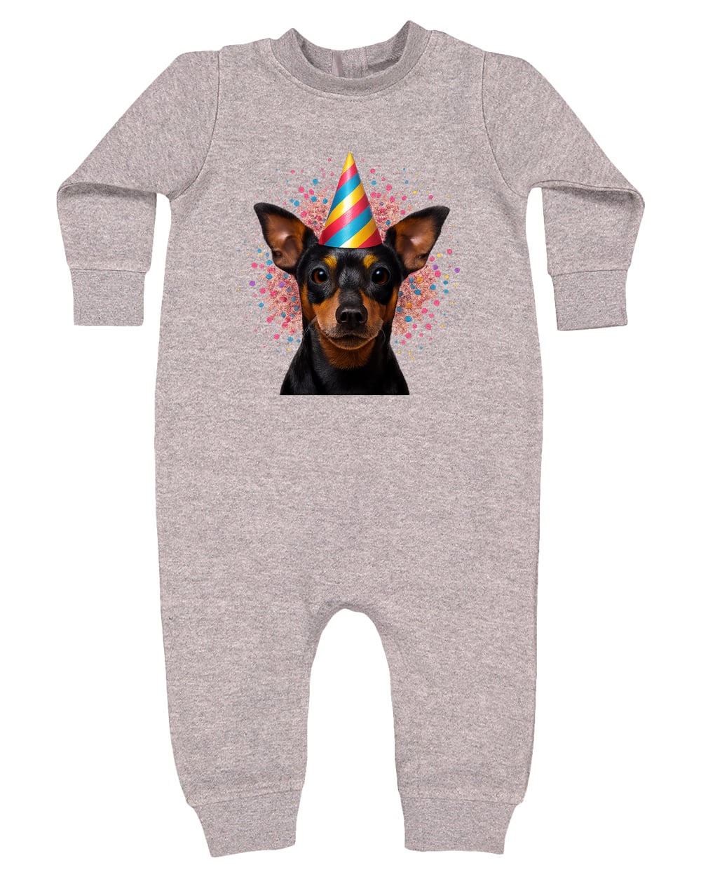 4447 Rabbit Skins Infant Fleece One-Piece Bodysuit - Heather Grey