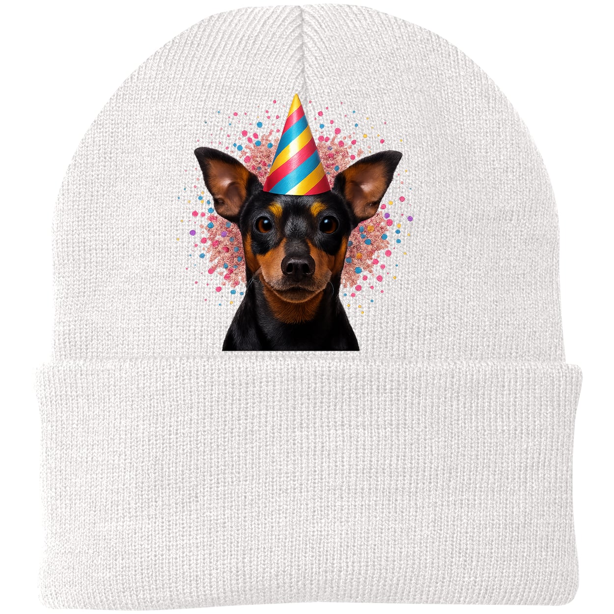 CP90 Port & Company Knit Beanie - White