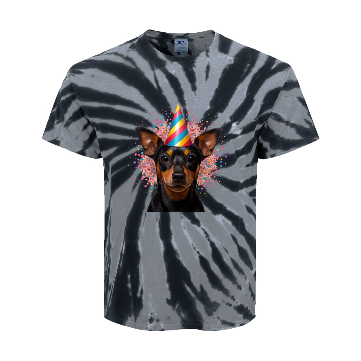 PC147Y Port & Company Kids Tie-Dye Tee - Black