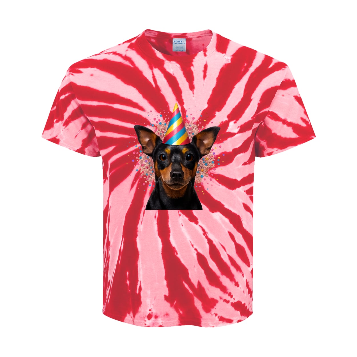 PC147Y Port & Company Kids Tie-Dye Tee - Red