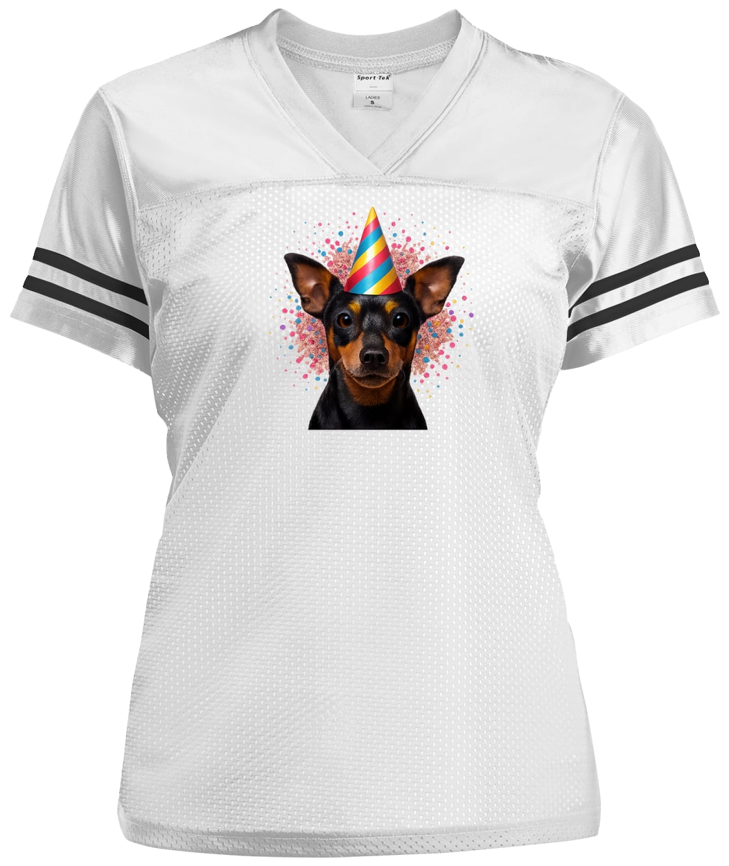 LST307 Sport-Tek Ladies' Replica Jersey - White/Black