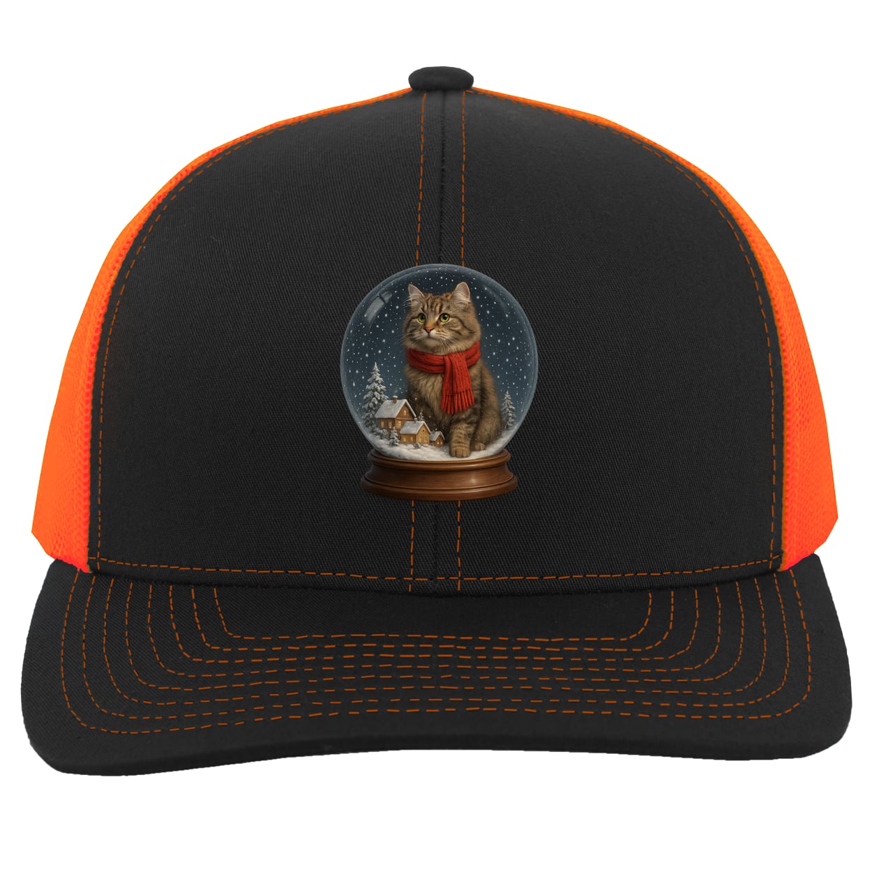104C Trucker Snap Back - Black/Neon Orange