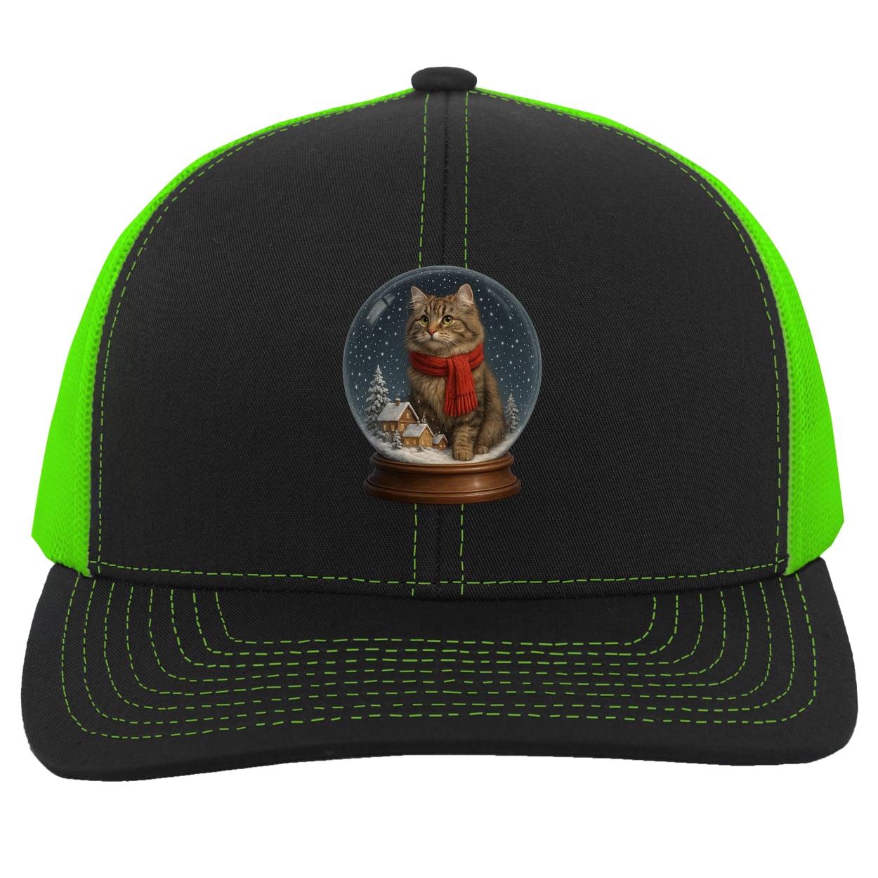 104C Trucker Snap Back - Black/Neon Green