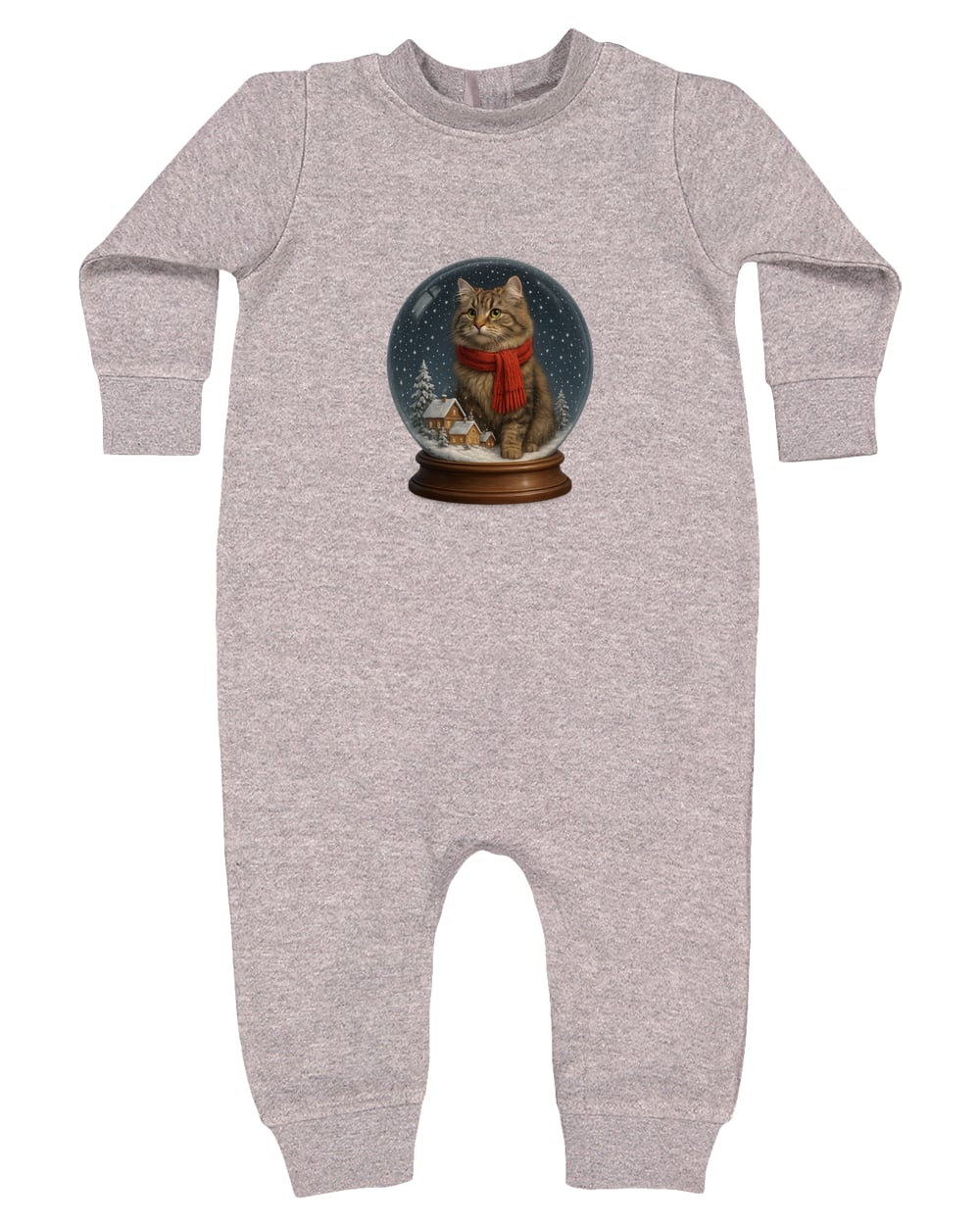 4447 Rabbit Skins Infant Fleece One-Piece Bodysuit - Heather Grey