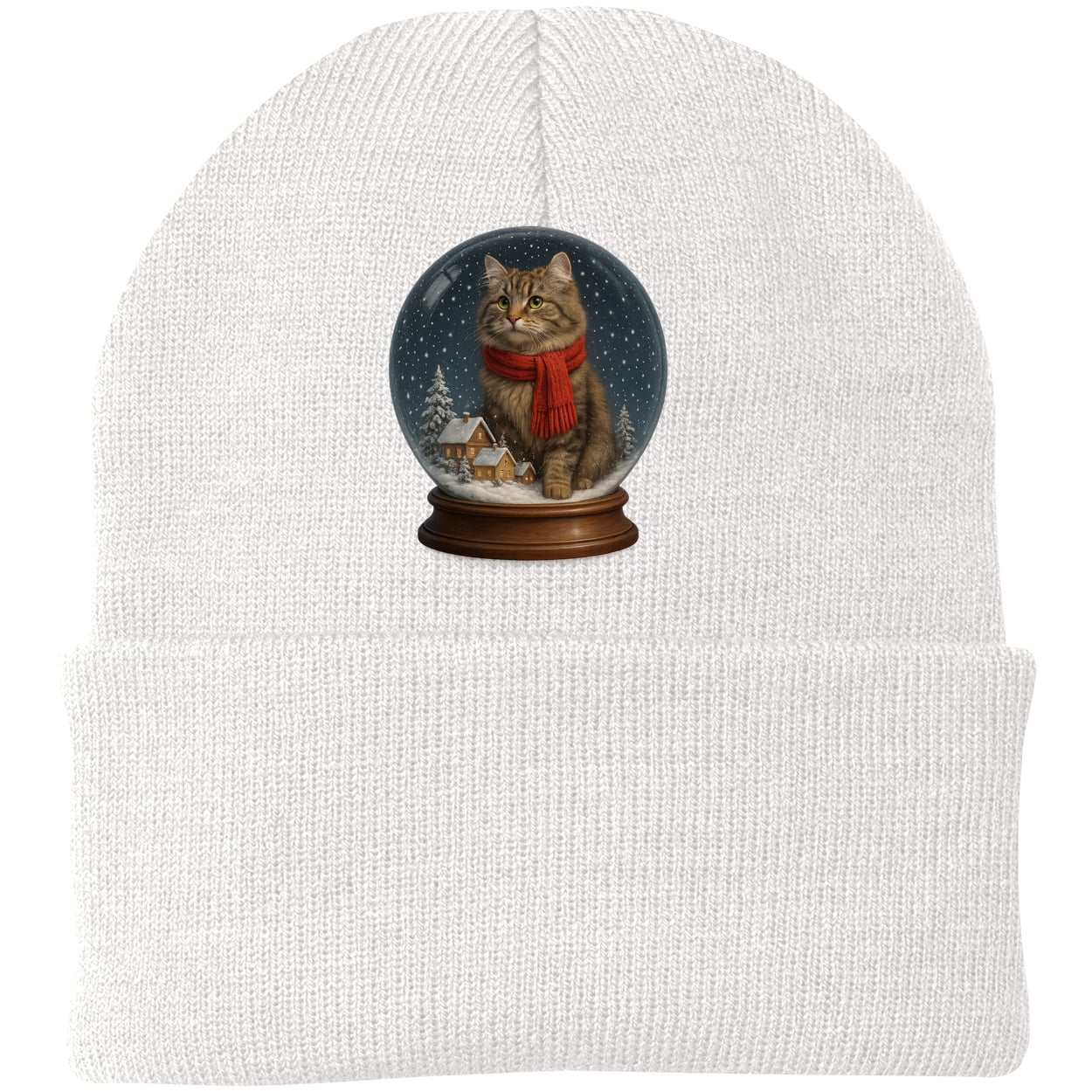 CP90 Port & Company Knit Beanie - White
