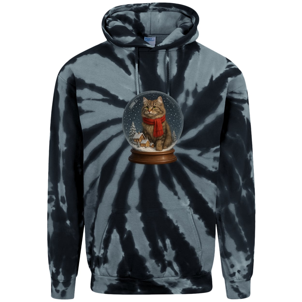 PC146 Port & Company Adult Tie-Dye Pullover Hoodie - Black