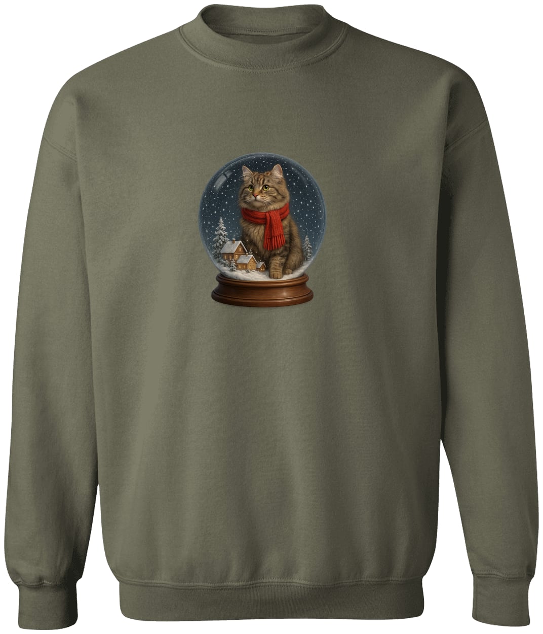 G180 Gildan Crewneck Pullover Sweatshirt - Military Green