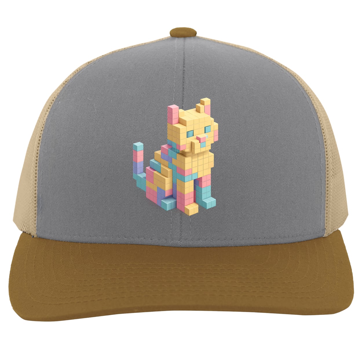 104C Trucker Snap Back - Heather/Beige/Amber