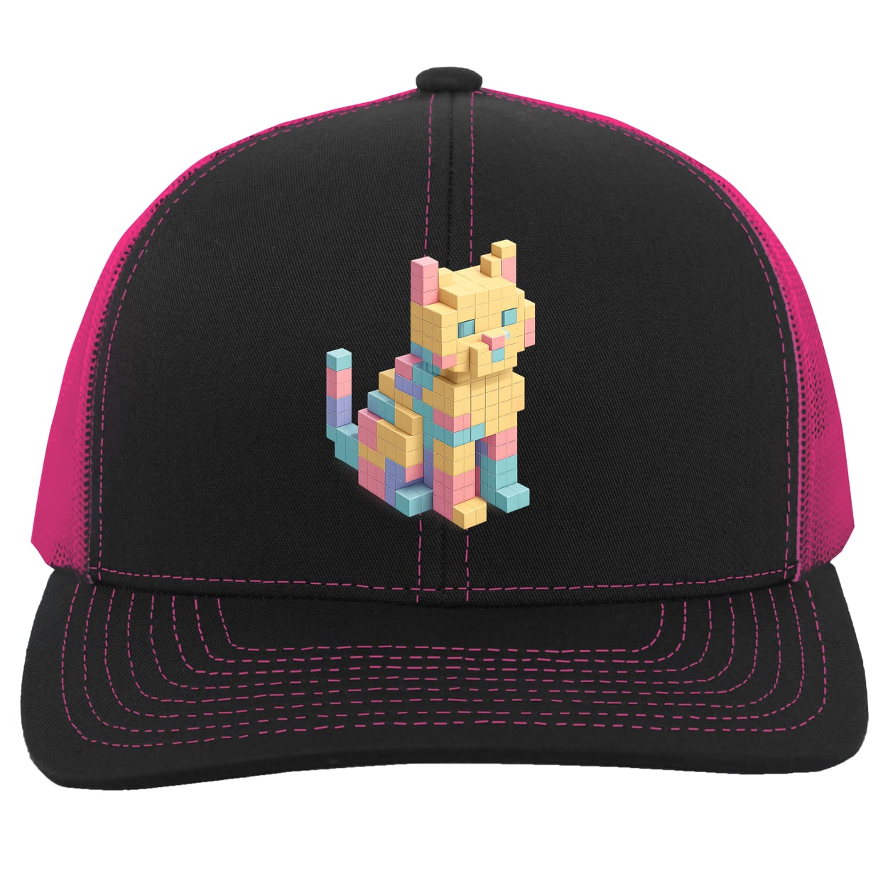 104C Trucker Snap Back - Black/Pink